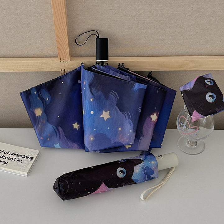 Women's umbrella with cute cat design by Stornfield