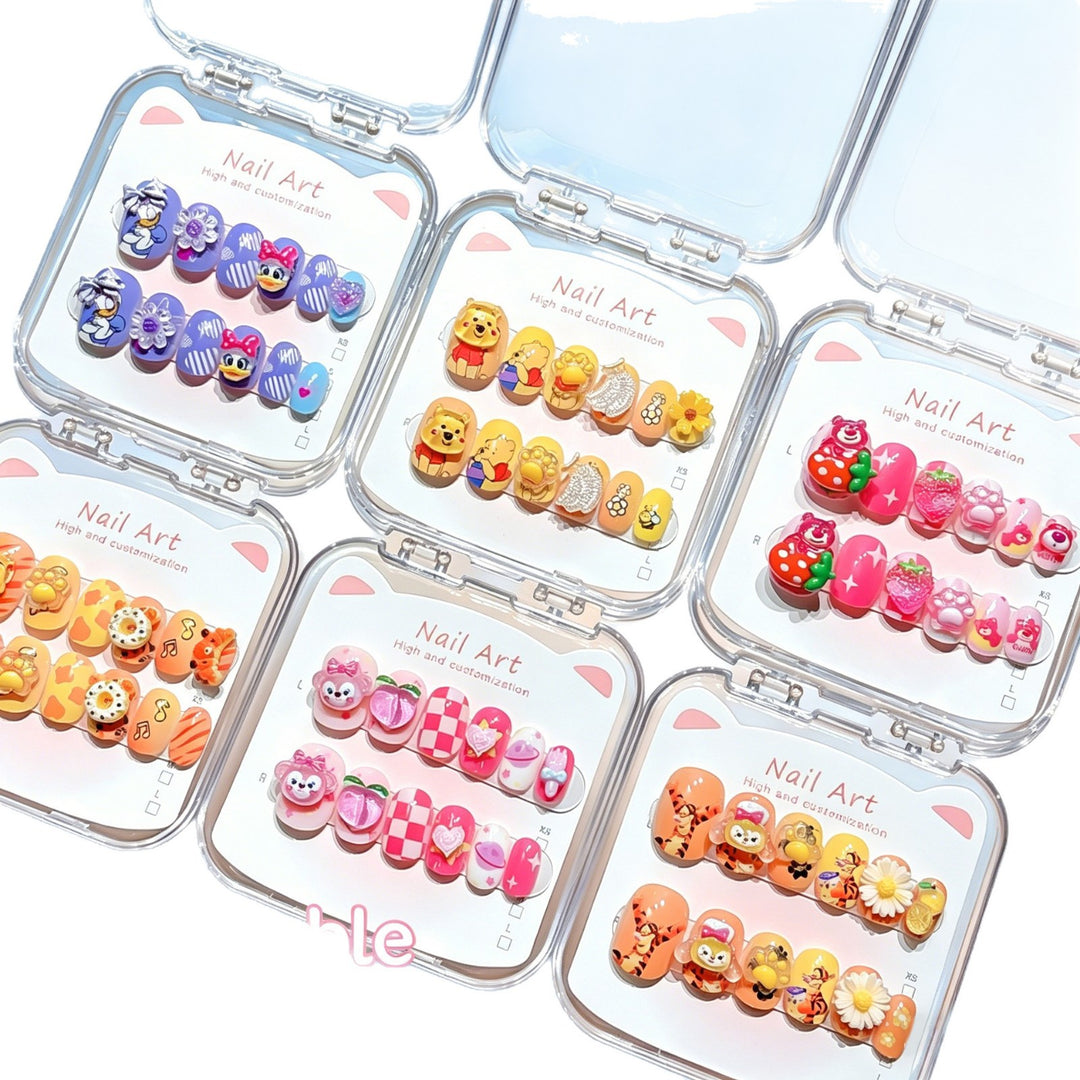 Customized Cartoon-Inspired Press-On Nail Art Set Stornfield