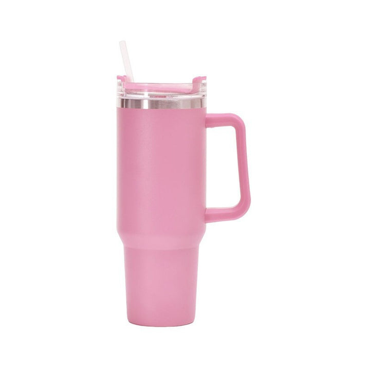 Women's insulated cup with straw and ergonomic handle Stornfield