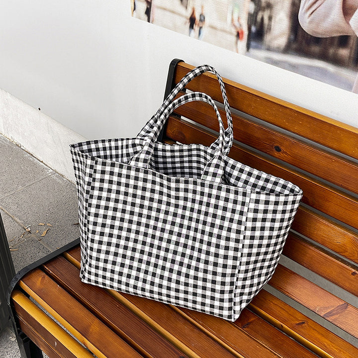 Stylish Checked Utility Tote Bag Stornfield