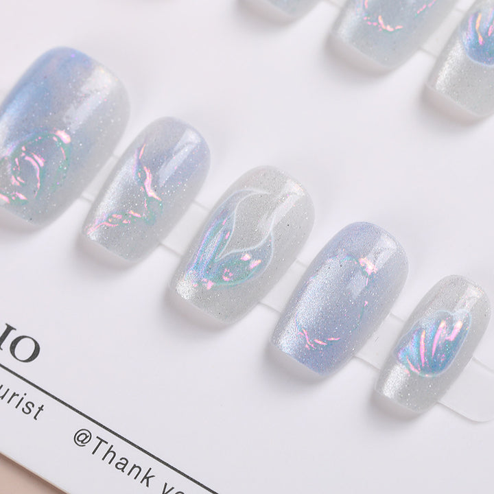 Iridescent Nail Art Press-On Collection Stornfield