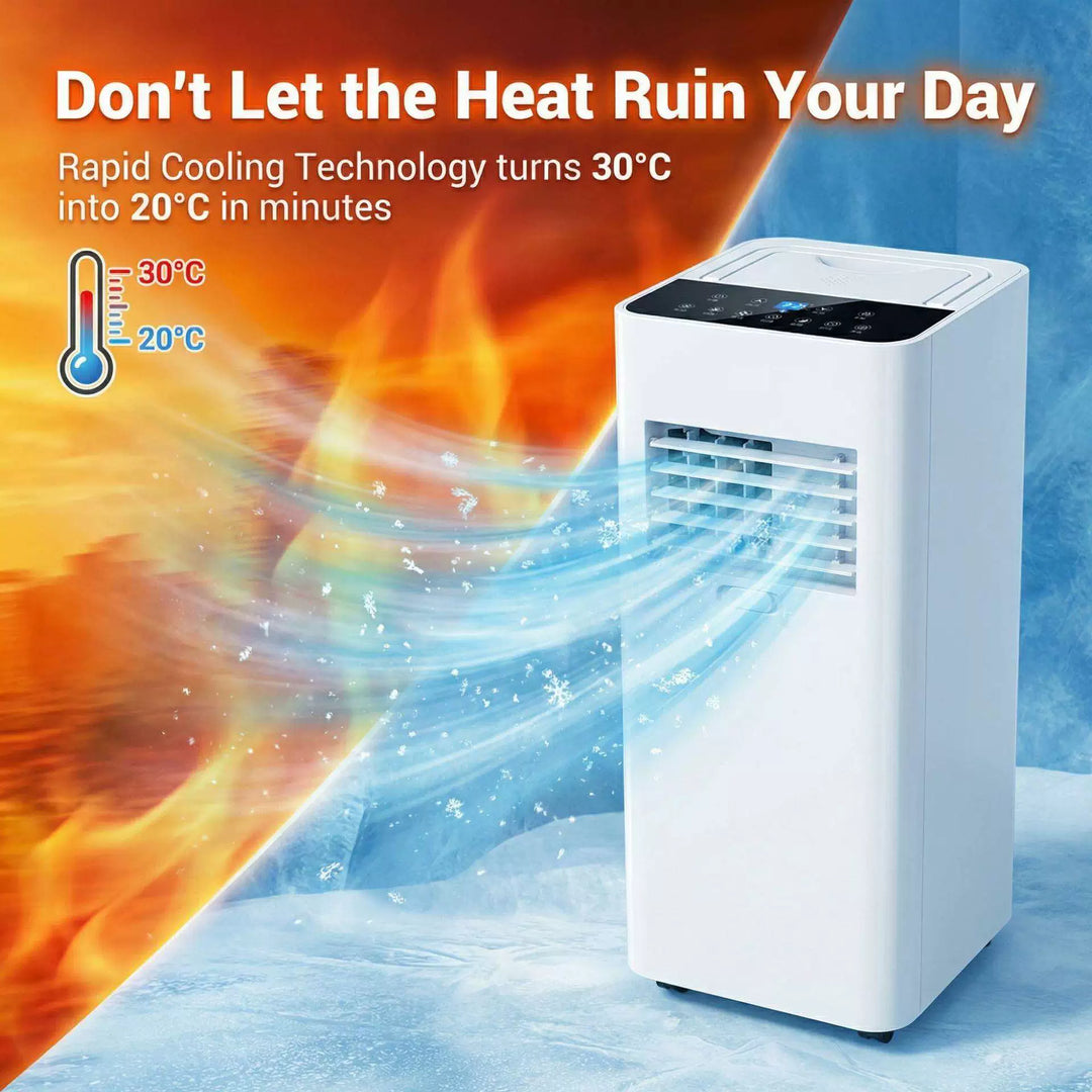 Unisex one size rapid-cool compact portable air cooler with digital touch controls and directional air outlets Stornfield