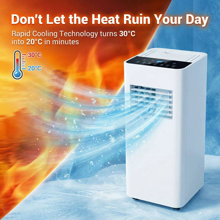 Unisex one size rapid-cool compact portable air cooler with digital touch controls and directional air outlets Stornfield