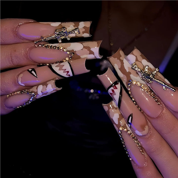 Artistic Decorative Press-On Nail Extensions Stornfield