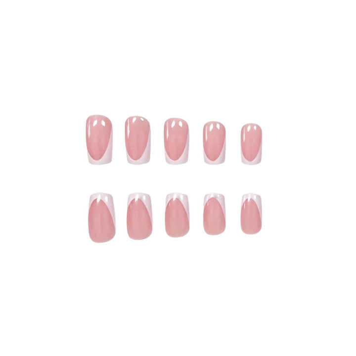 Classic French Tip Press-On Nail Set Stornfield