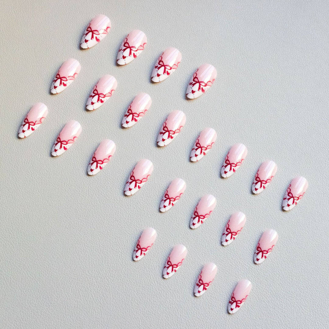 Artistic Heart Motif Nail Art