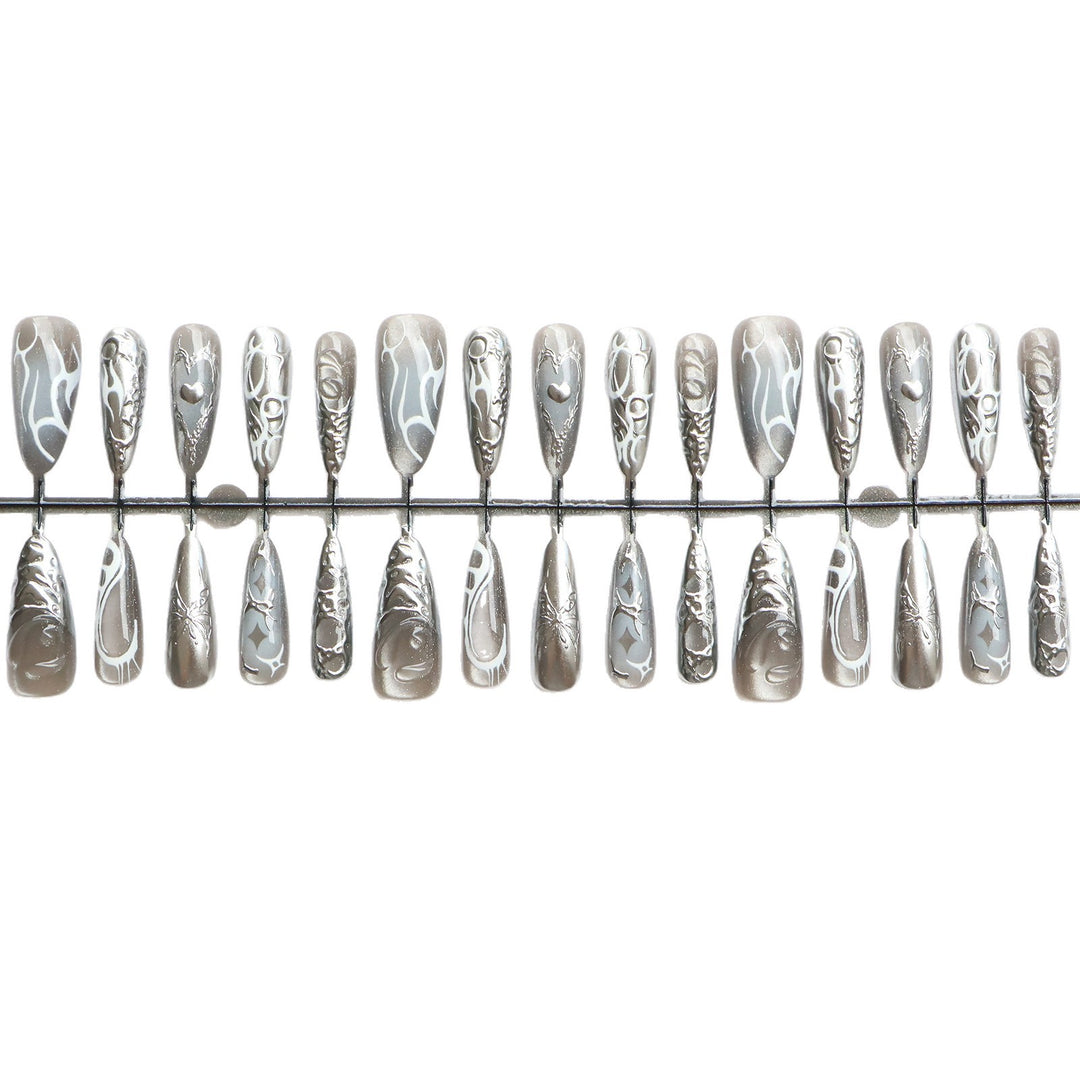 Artistic Abstract Press-On Nail Set Stornfield
