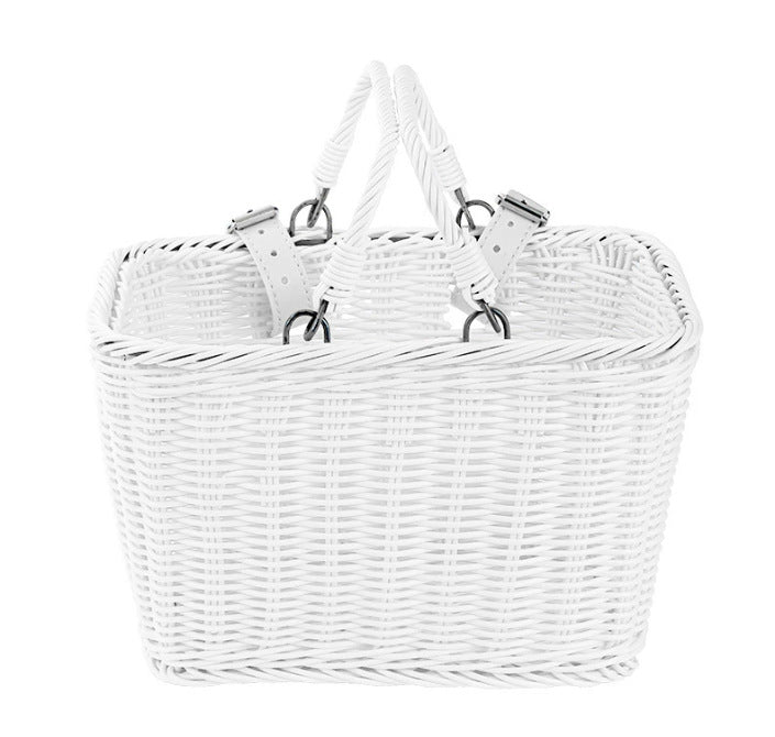 Women Handmade Basket with Leather Handles Stornfield