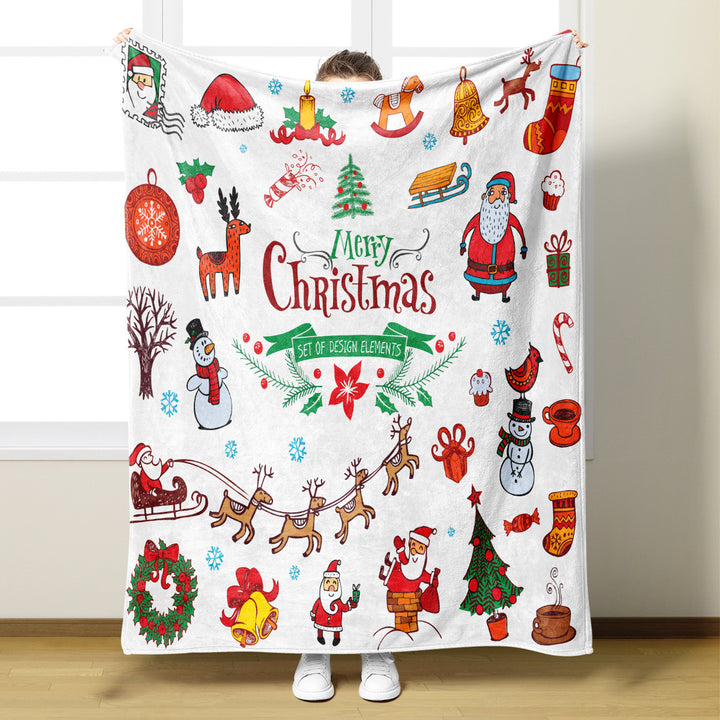 Christmas-Themed Throw Blanket