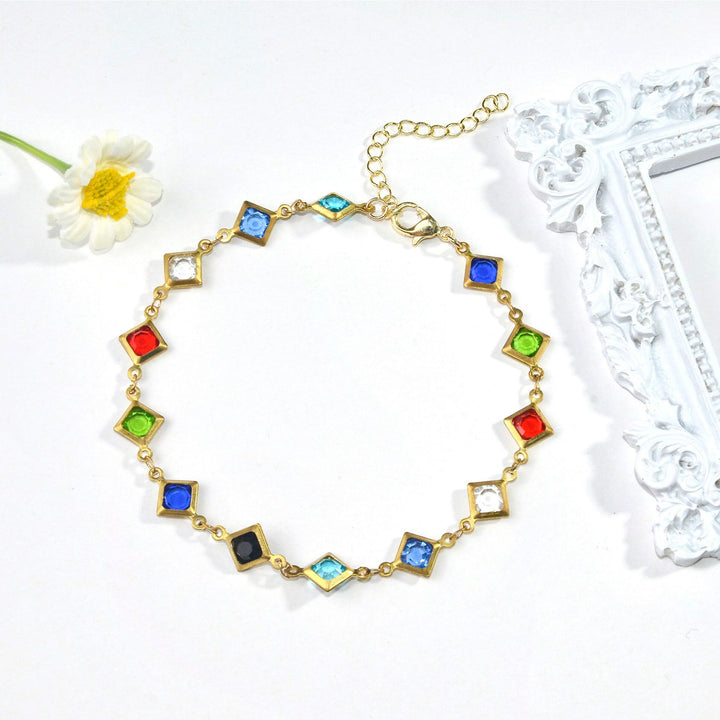 Colorful Gemstone Chain Bracelet Stornfield 1788164354