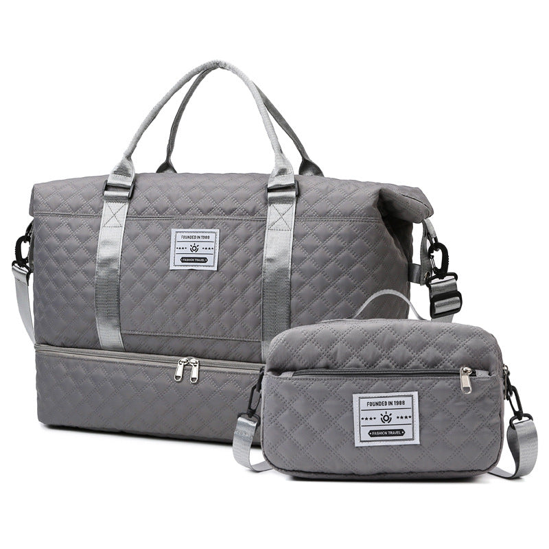 Quilted Multi-Pocket Travel Duffle Stornfield