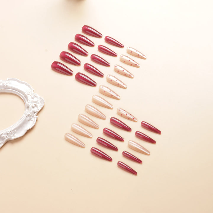 Premium Decorative Stiletto Press-On Nail Set Stornfield