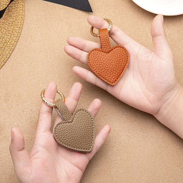 Heart-Shaped Leather Keychain Stornfield