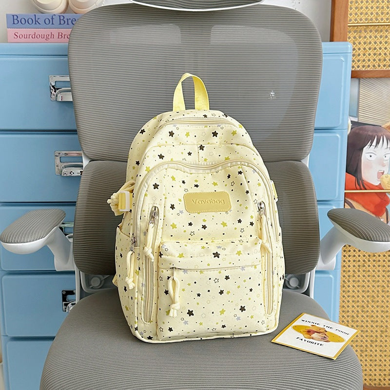 Star-Print Multi-Pocket Backpack Stornfield