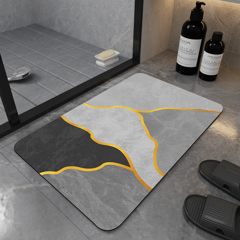 Modern Geometric Bath Mat Stornfield