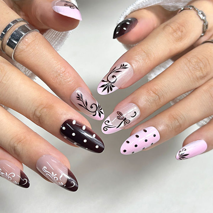 Premium Artistic Press-On Nail Set Stornfield