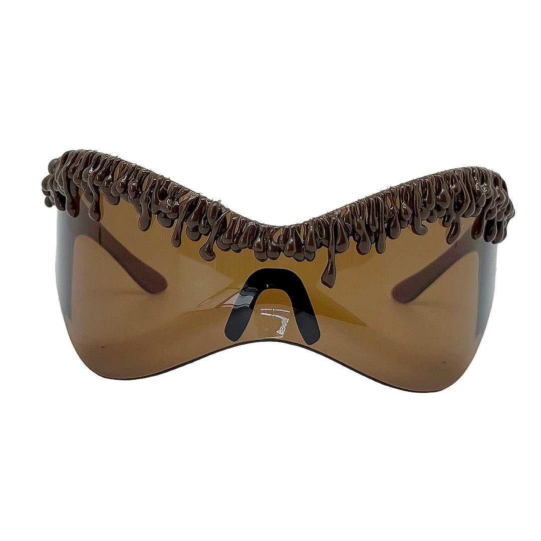 Women's futuristic sunglasses with unique wave frame Stornfield