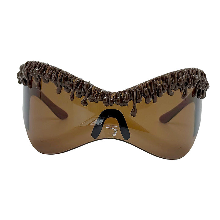 Women's futuristic sunglasses with unique wave frame Stornfield