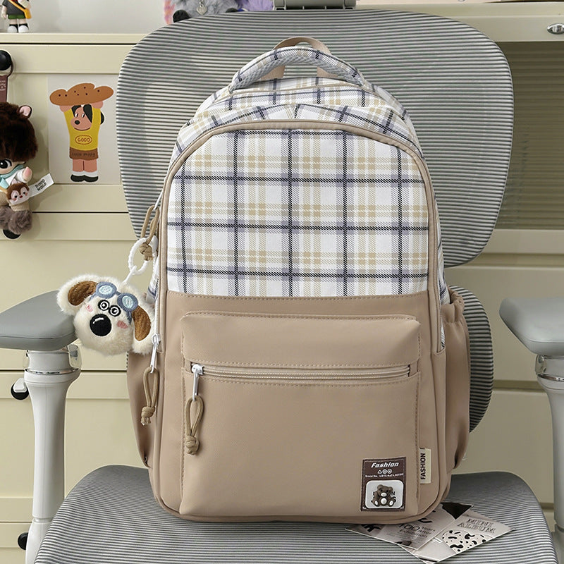 Stylish Plaid Design Backpack Stornfield