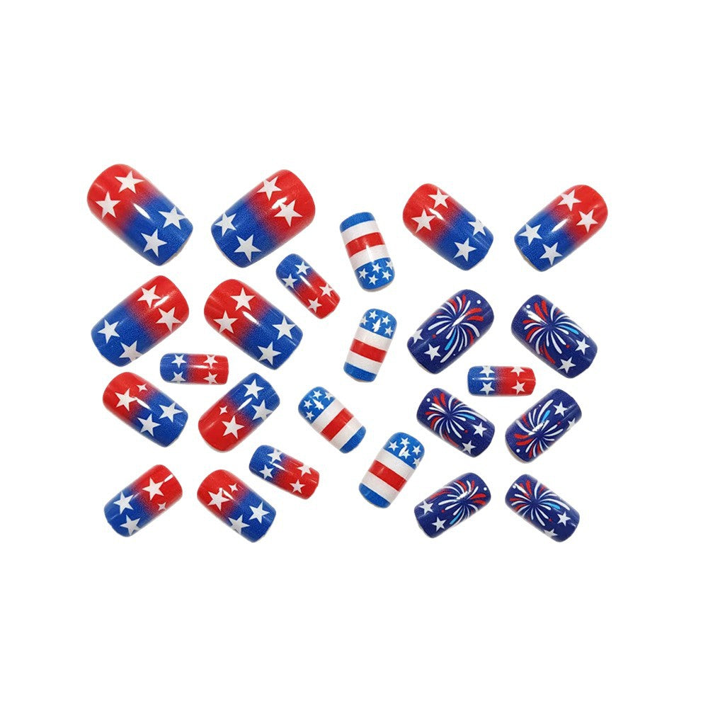 Artificial Nails in the Patriotic Design Stornfield