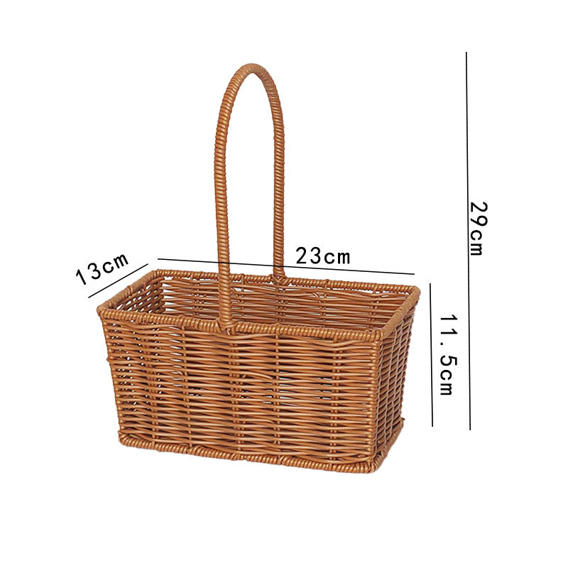 Handcrafted Wicker Storage Basket with Handle Stornfield
