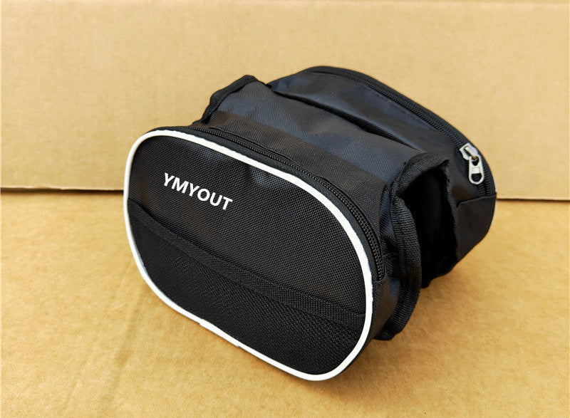 compact bicycle handlebar storage bag with waterproof oxford fabric and front mesh pocket Stornfield