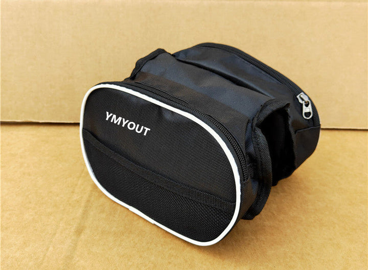 compact bicycle handlebar storage bag with waterproof oxford fabric and front mesh pocket Stornfield