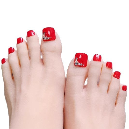 Rhinestone-Embellished Press-On Toenails Stornfield