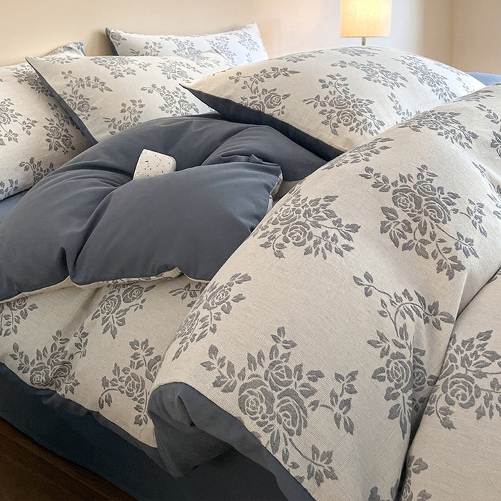 Soft Floral Print Bedding Set