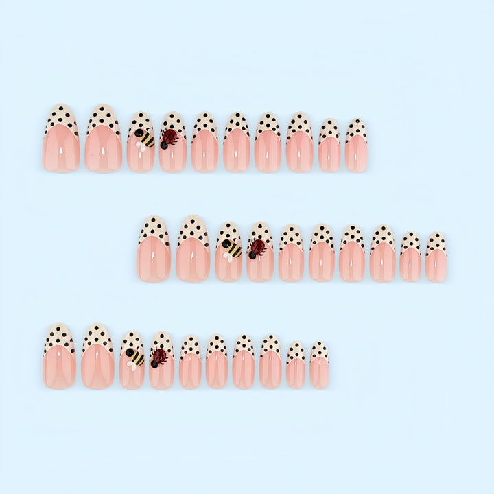 Nail Art Set with playful insect designs and polka dots Stornfield