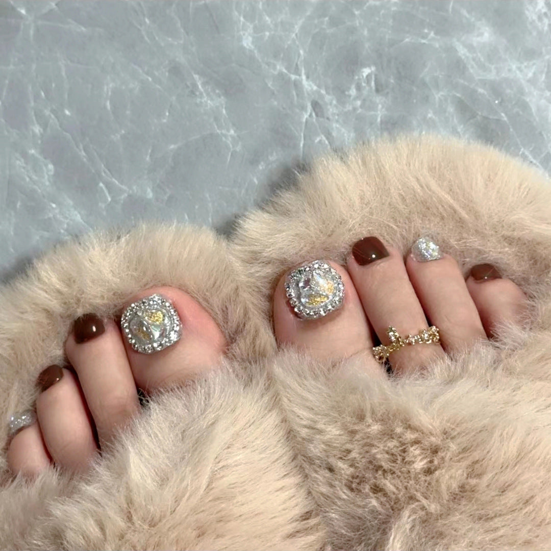 Decorative Crystal-Embellished Press-On Nails Stornfield