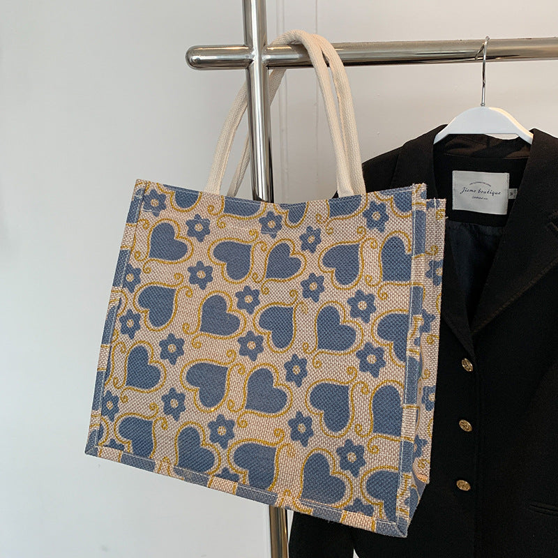 Casual Heart Pattern Tote Bag