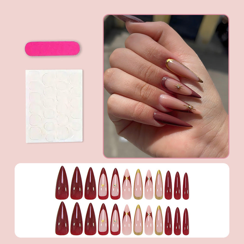 Art nail set with elegant tips and glamorous details Stornfield