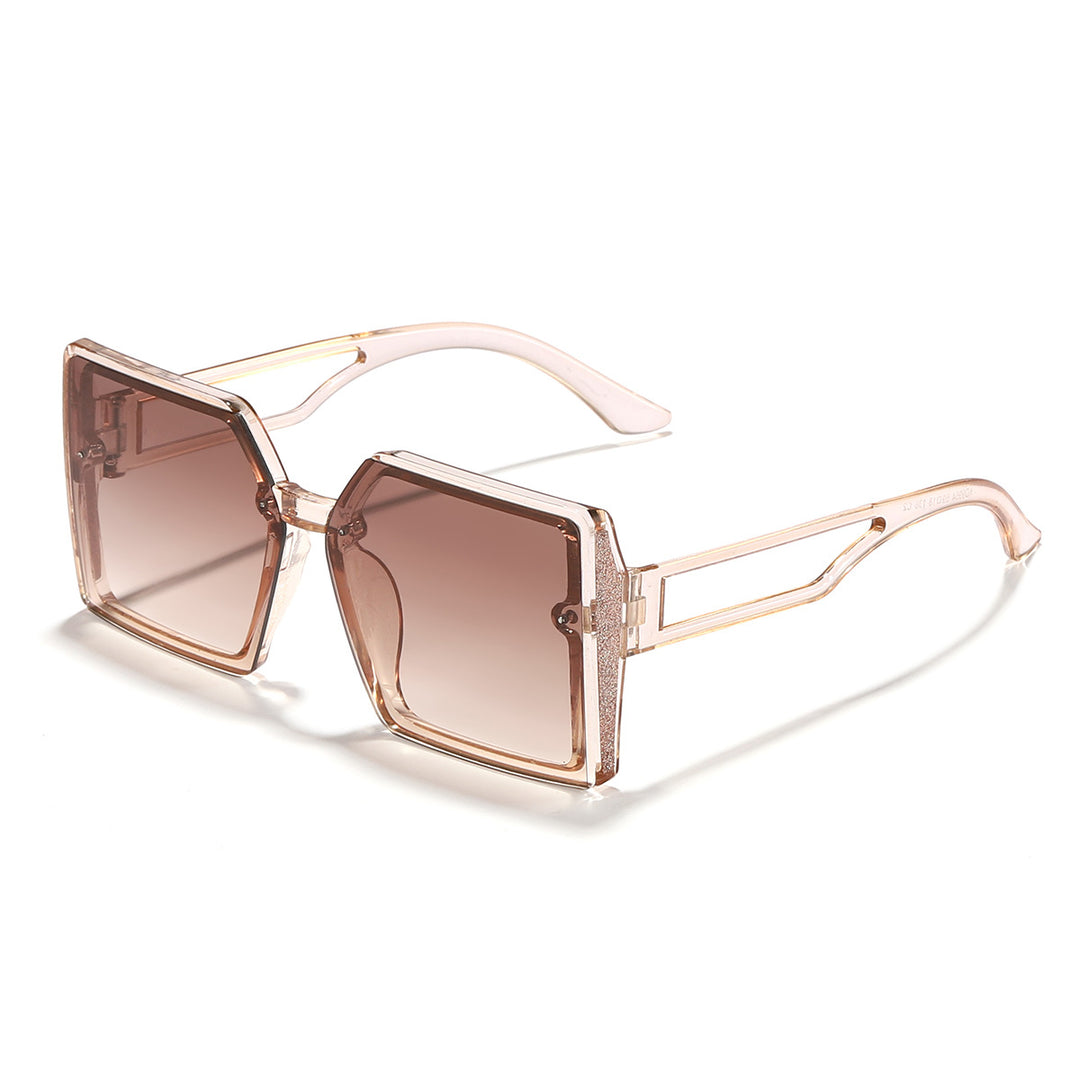 Women's sunglasses with unique square frame and sparkling accent Stornfield