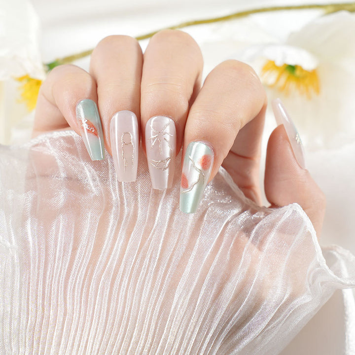 Intricate Design Press-On Nail Set Stornfield
