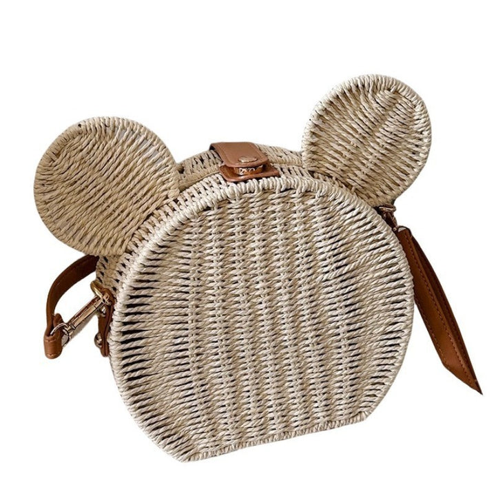 Ladies Round Basket with Rabbit Ear Design Stornfield