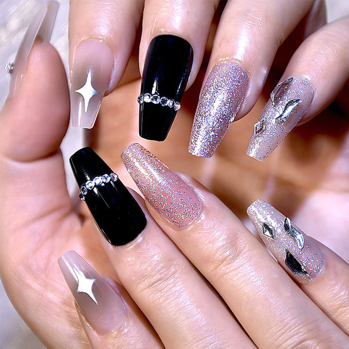 Festive Candy Cane Themed Press-On Nail Set Stornfield
