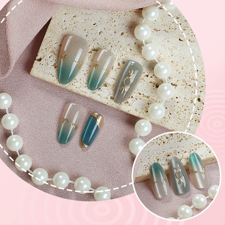 Glamourous Artistic Press-On Nail Set Stornfield