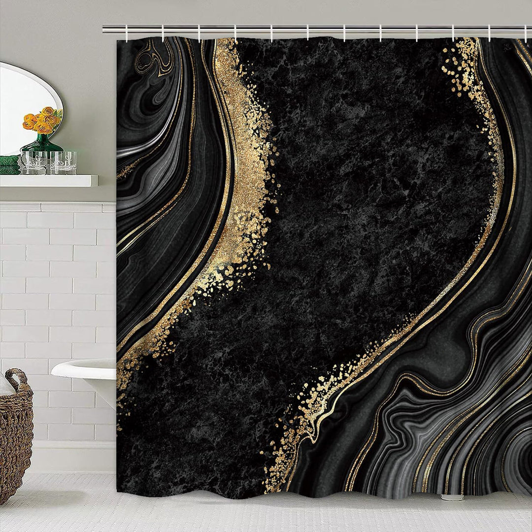 Artistic Marble Texture Shower Curtain Stornfield
