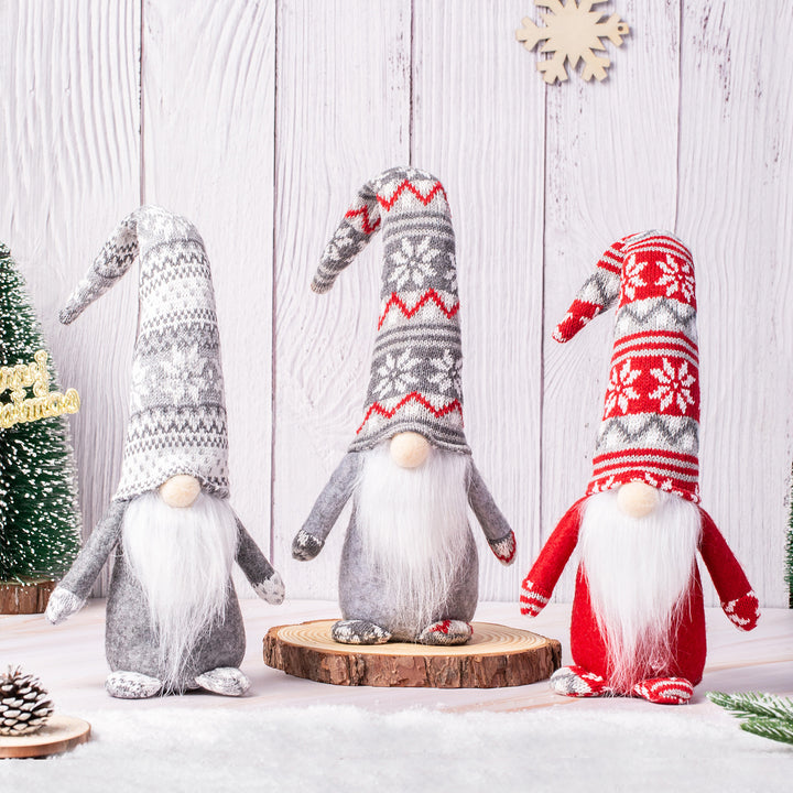 Decorative Christmas gnome with knitted hat Stornfield