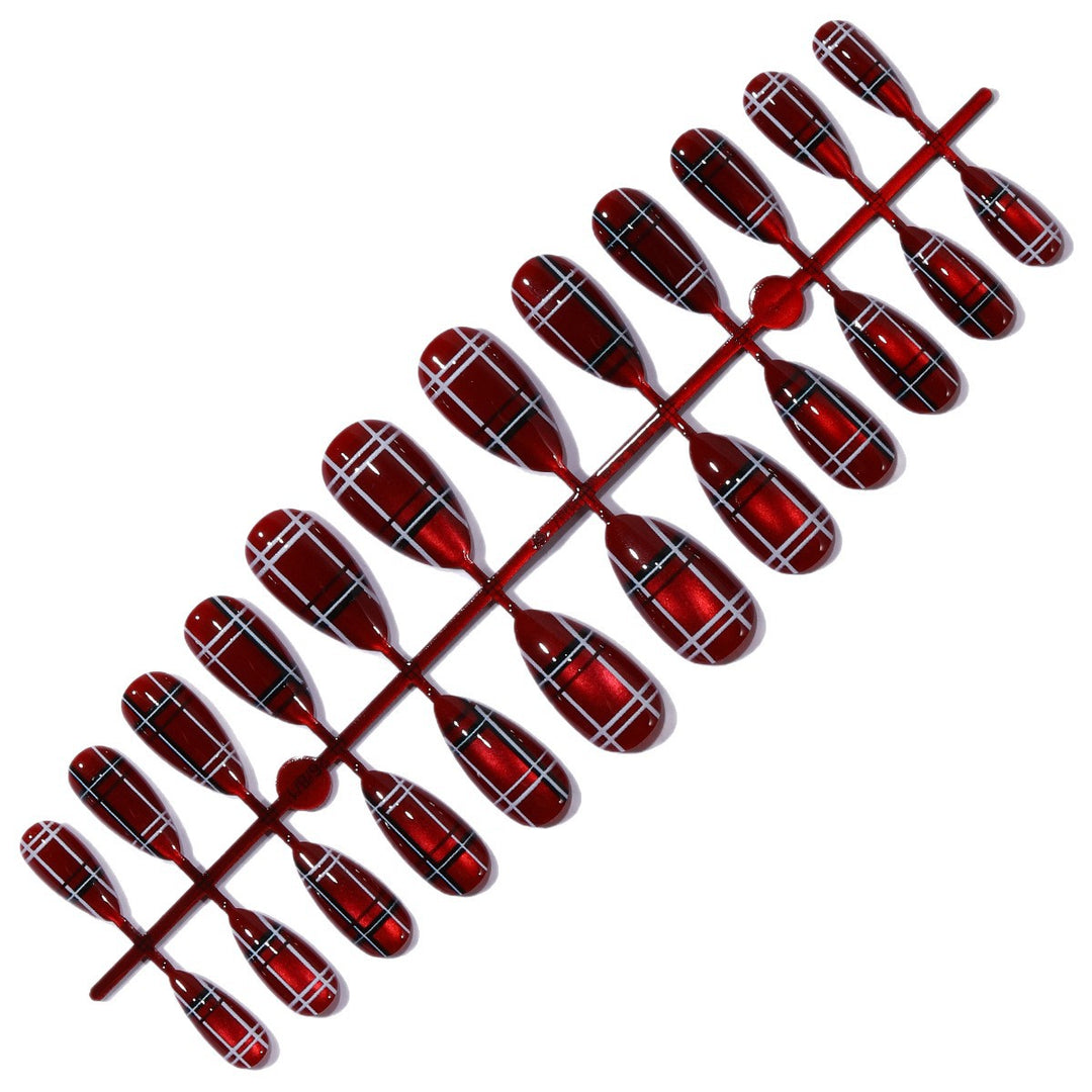 Trendy Plaid Nail Art Extensions Stornfield