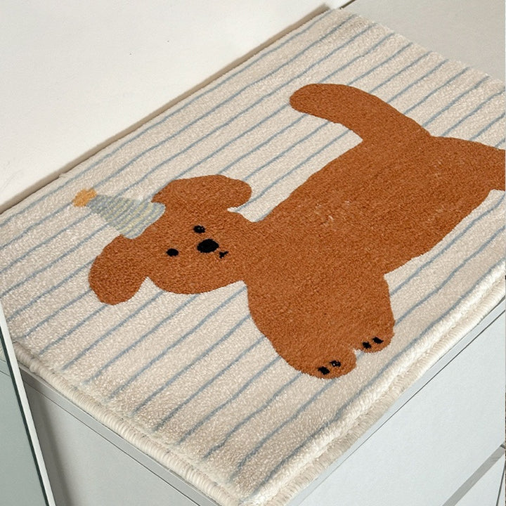 Playful Dog-Themed Doormat
