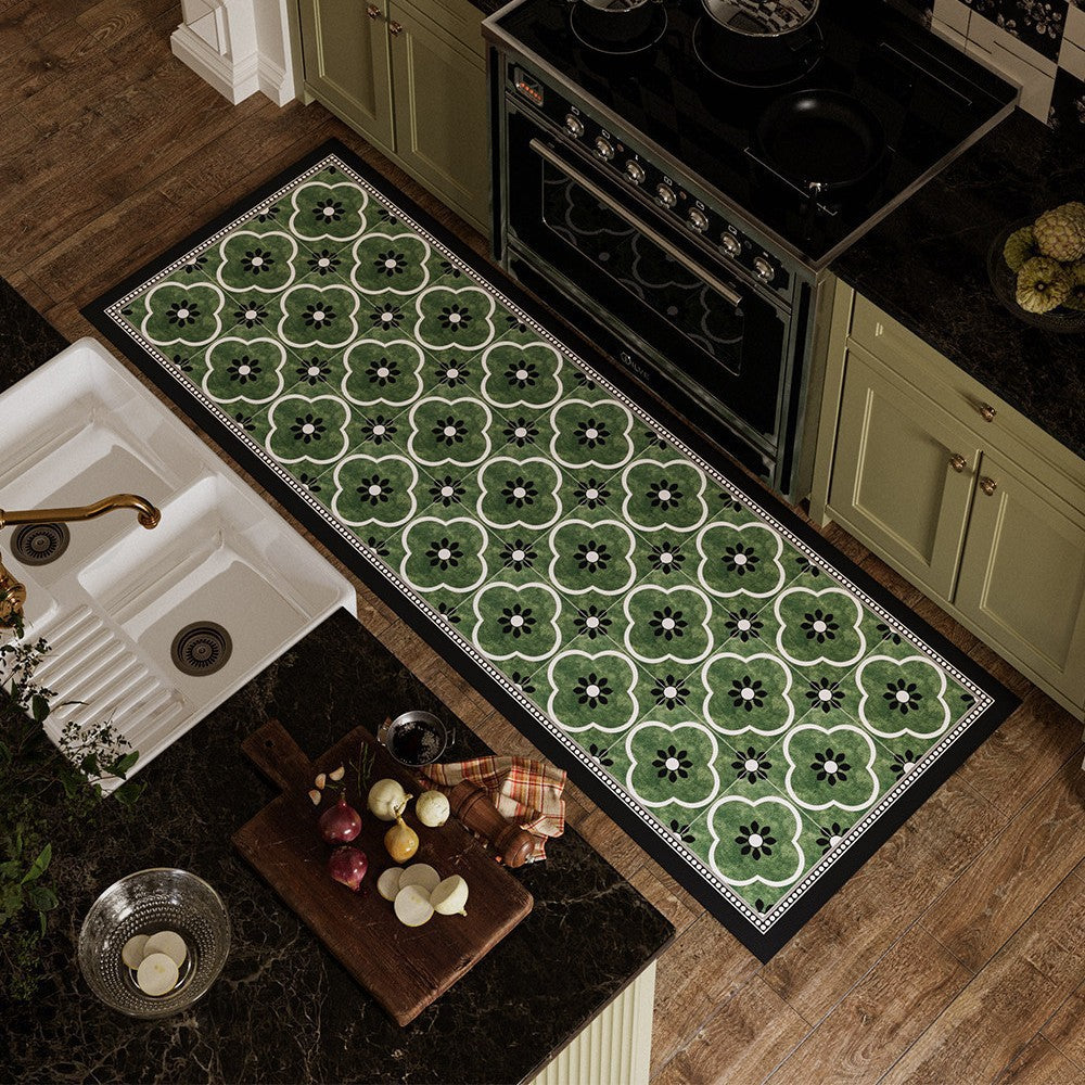 Floral Pattern Kitchen Runner Mat for Home