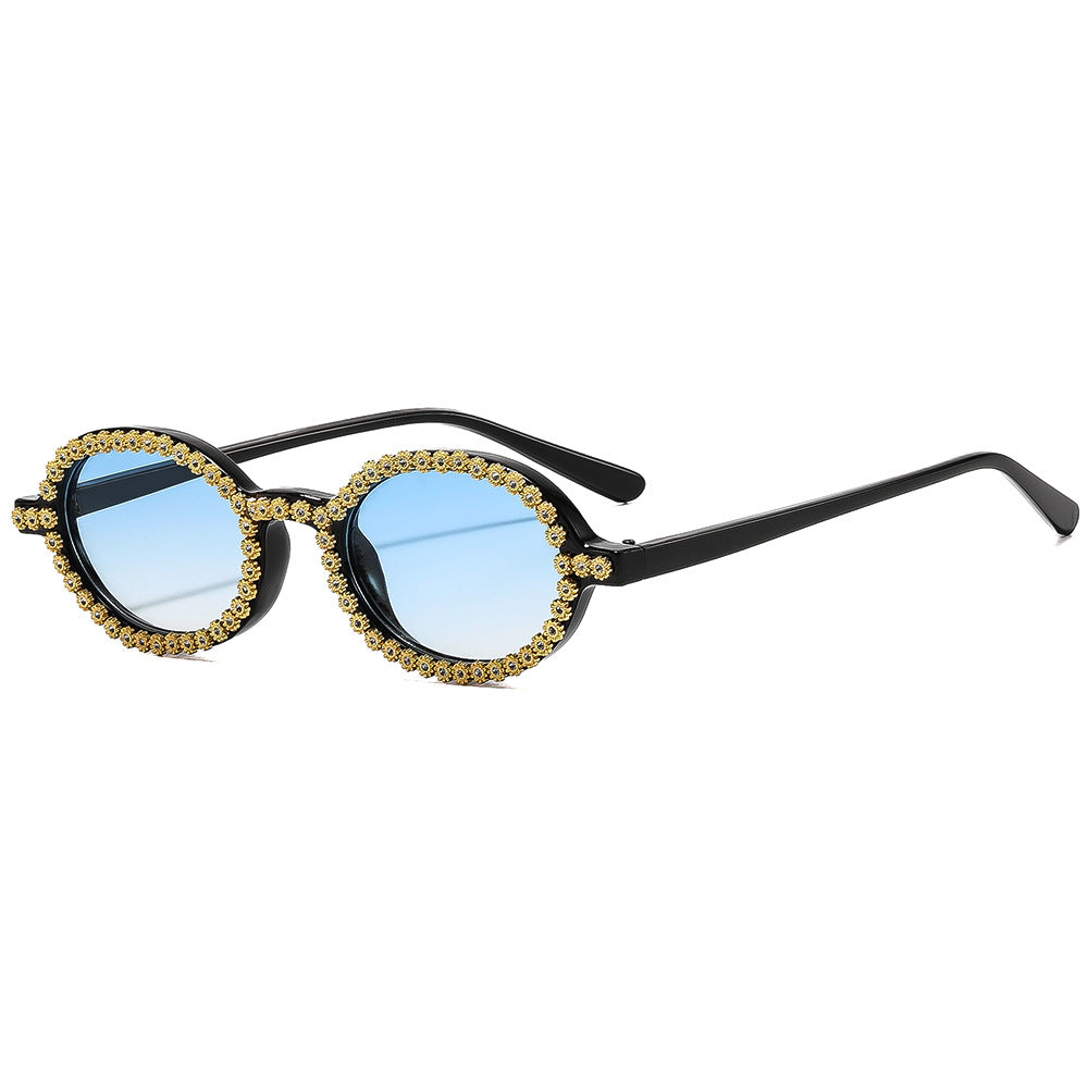 Ladies fashionable sunglasses with floral crystal frame Stornfield
