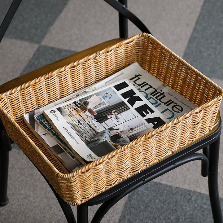 Handcrafted Rectangular Woven Storage Basket Stornfield