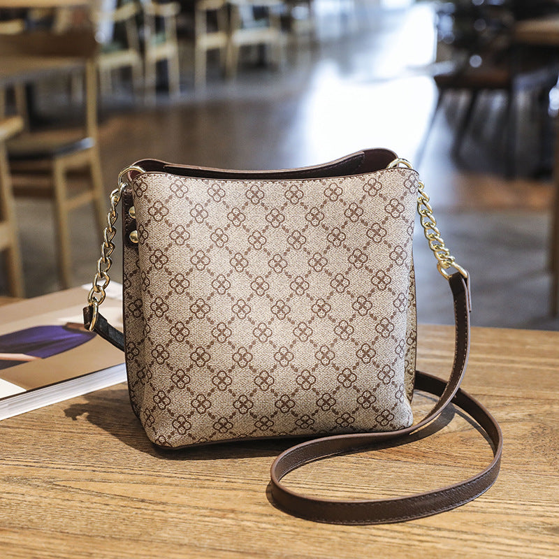 Chain-Handled Canvas Tote Bag