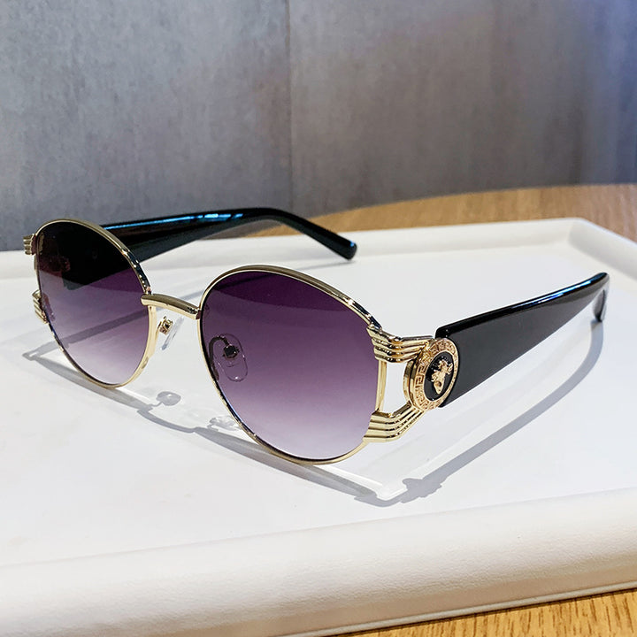 Ladies elegant sunglasses with luxurious metal frame and mirrored lenses Stornfield
