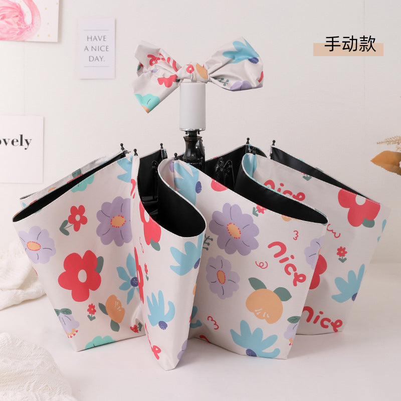 Ladies Rainbow Colored Folding Umbrellas Stornfield