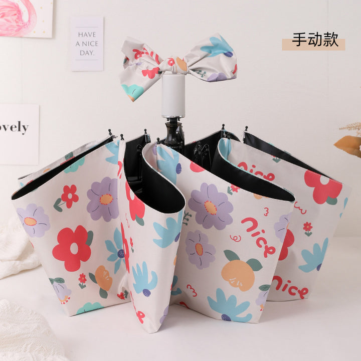 Ladies Rainbow Colored Folding Umbrellas Stornfield
