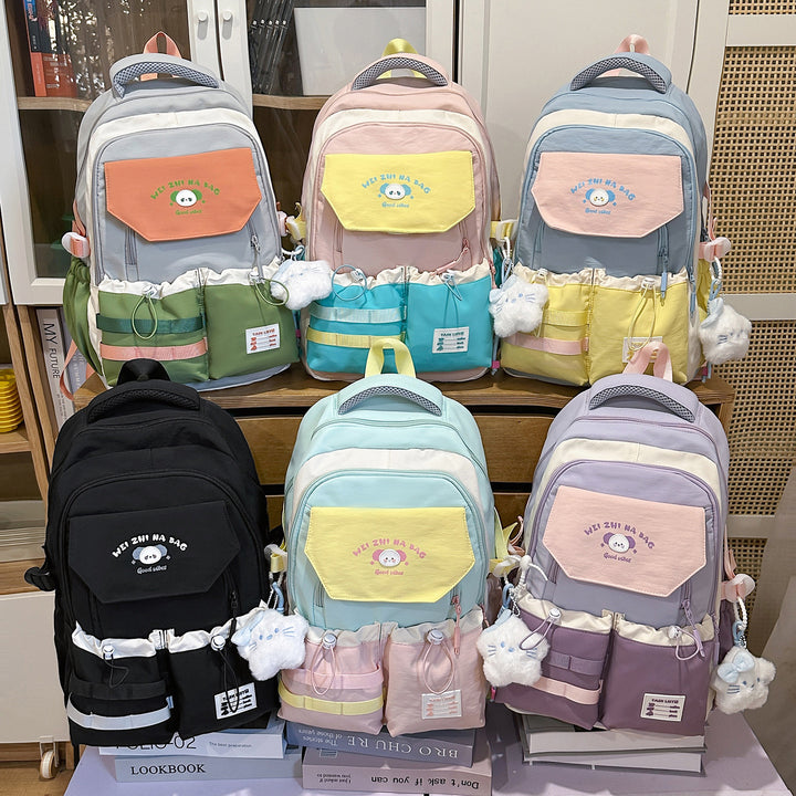 Playful Illustrated Multi-Pocket Backpack Stornfield